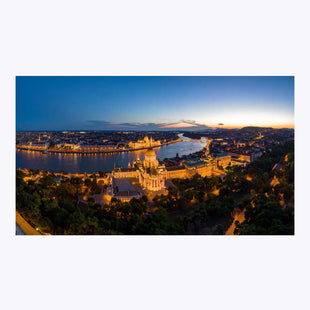 Wandbild Budapest bei Nacht