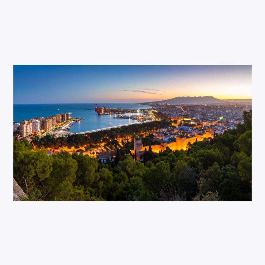 Wandbild Valencia bei Nacht