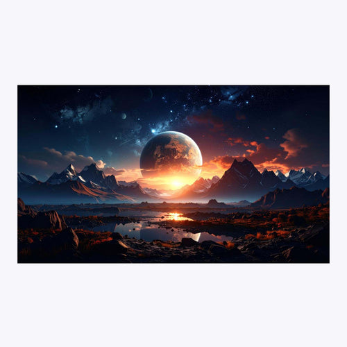 Wandbild utopische Welt